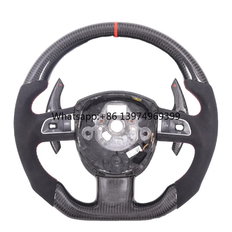 LED Carbon Fiber Steering Wheel Compatible for Audi S4/R8/RS5