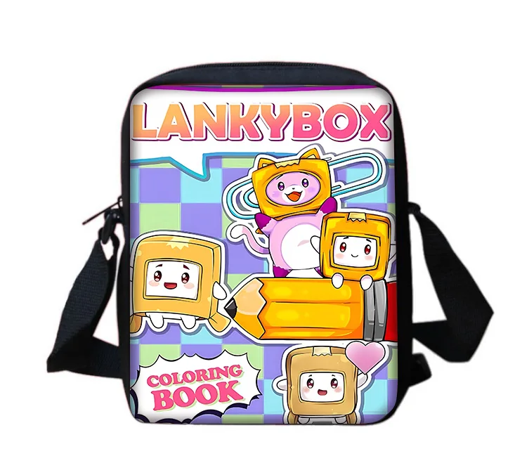 LankyBoxes-Sac à Main Décontracté Imprimé pour Garçon et Fille, Sacoche de Shopping pour Téléphone, pour Enfant, Homme et Femme