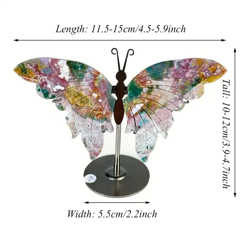 1pair Natural Crystal Butterfly Wings For Home Decoration Christmas Holiday Gift Romantic Gift Office And Home Decoration
