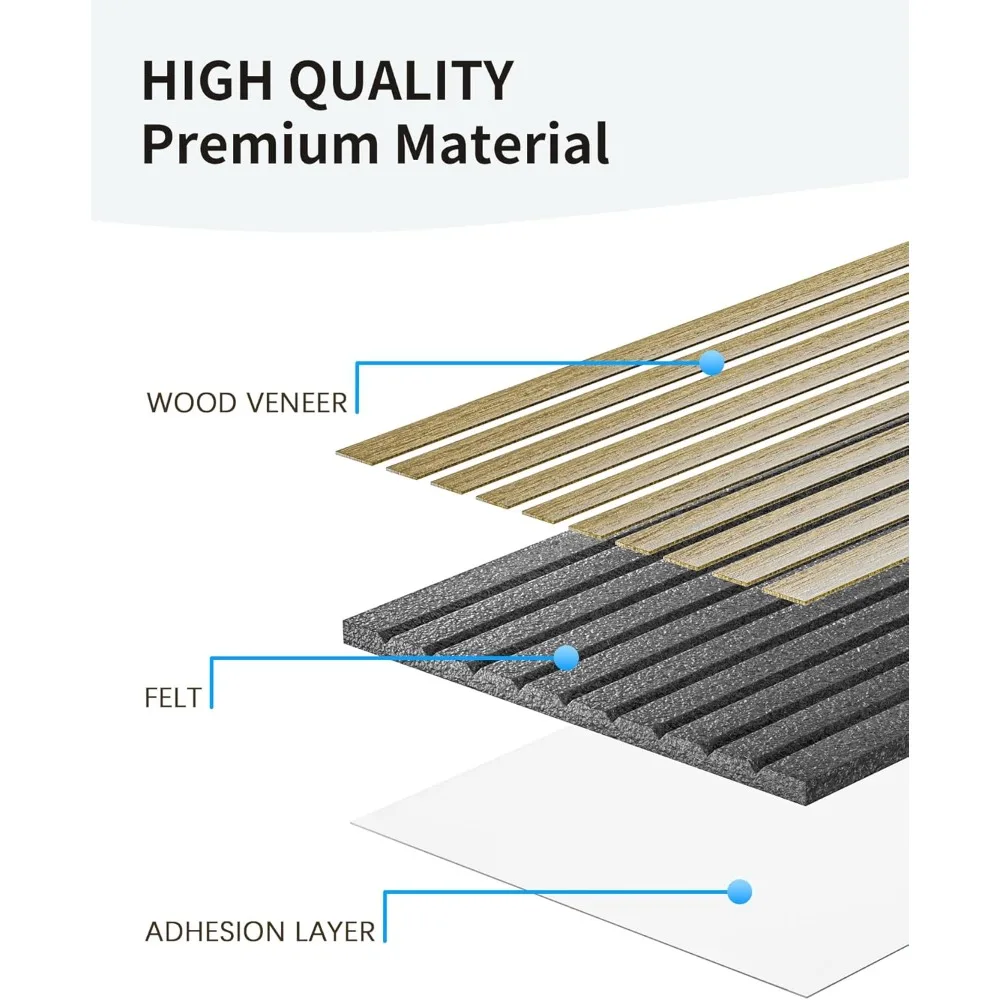 عبوات ألواح الحائط ثلاثية الأبعاد قابلة للتقشير واللصق |   لوحات الحائط لديكور الحائط الداخلي |   ألواح ذاتية اللصق ممتصة للصوت |   الخشب الصوتي