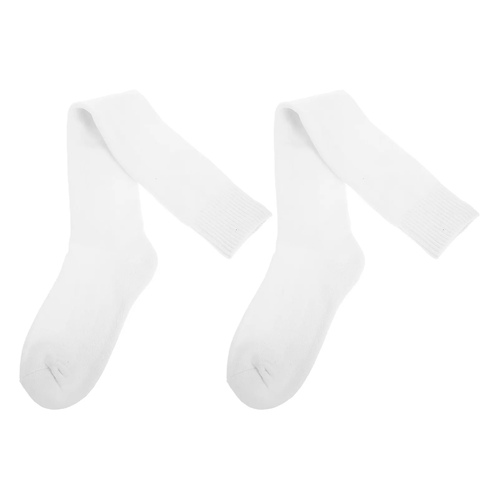 

1 Pair Long Fencing Breathable Socks White Knee High Thick Elastic Knee Support Comfortable Cushioning Competition Training