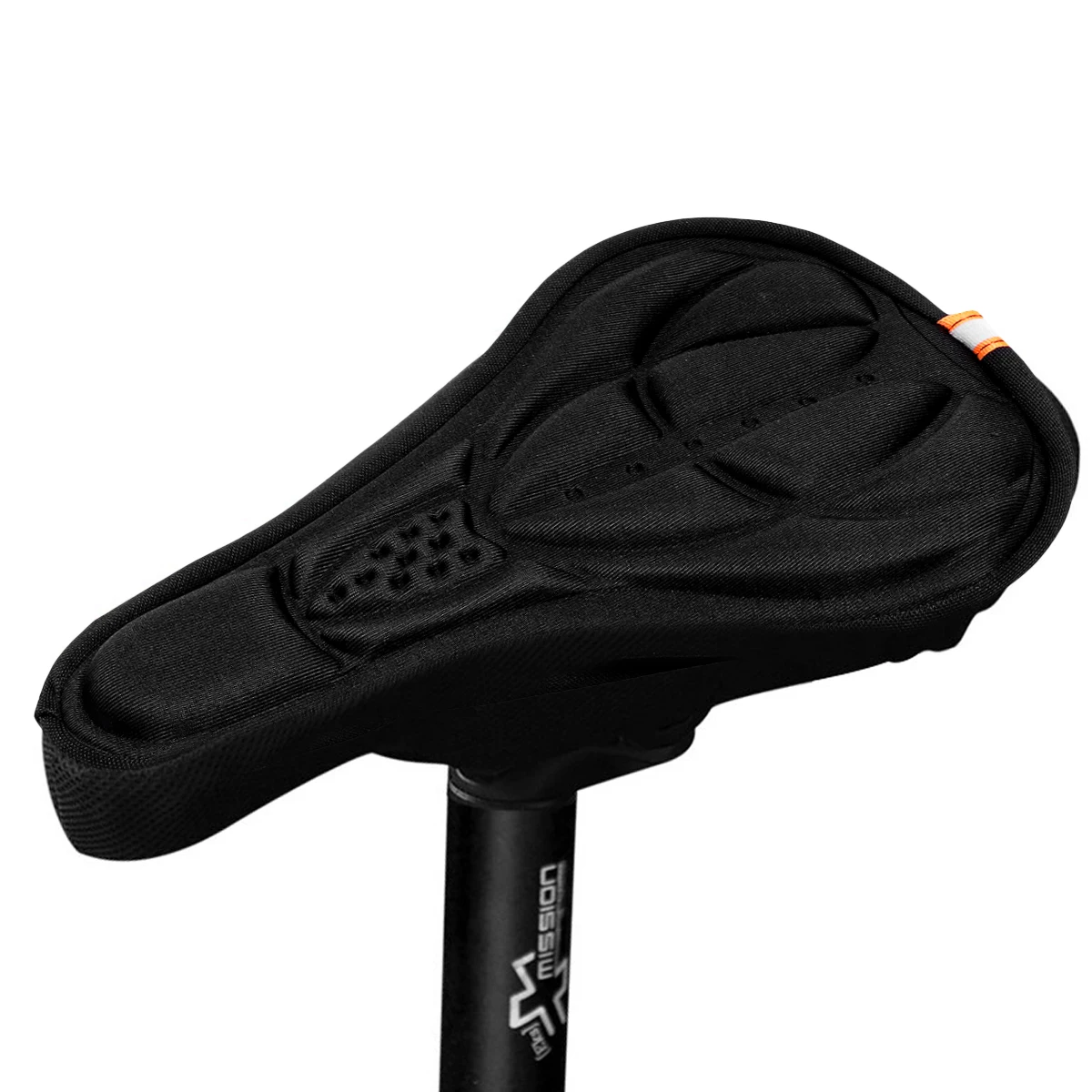 

Bicycle Seat Cover Gel Cushion Red Sponge Pad Black Kids Extra Padding Ergonomic Design Universal Fit Most Bikes Comfortable