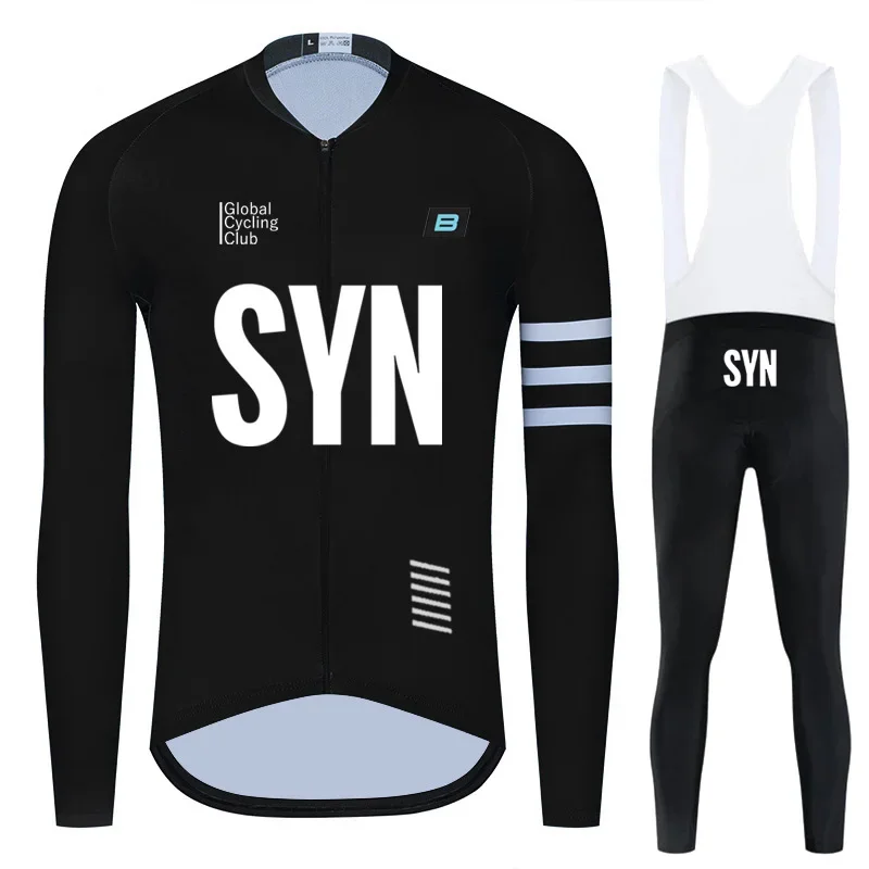 SYN BIEHLER New Team Autumn Cycling Jersey Set Ropa Ciclismo Men Long Sleeve Bike Clothing MTB Maillot Road Bicycle Bibs Uniform