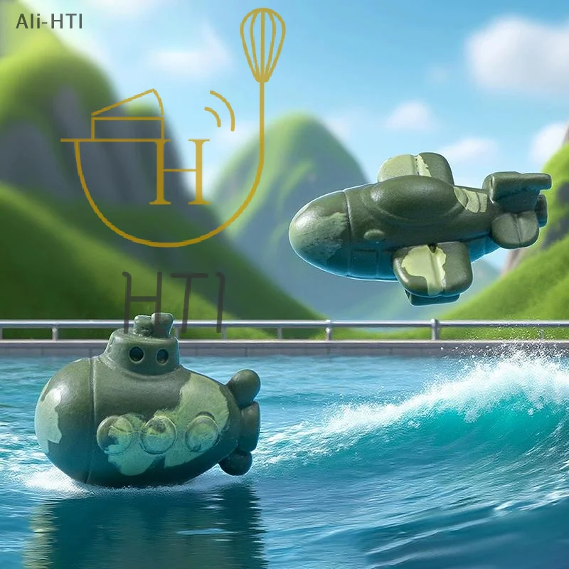 Military Models Miniature 2PCS Set Resin Tank Plane Submarine for Home Office Collectors
