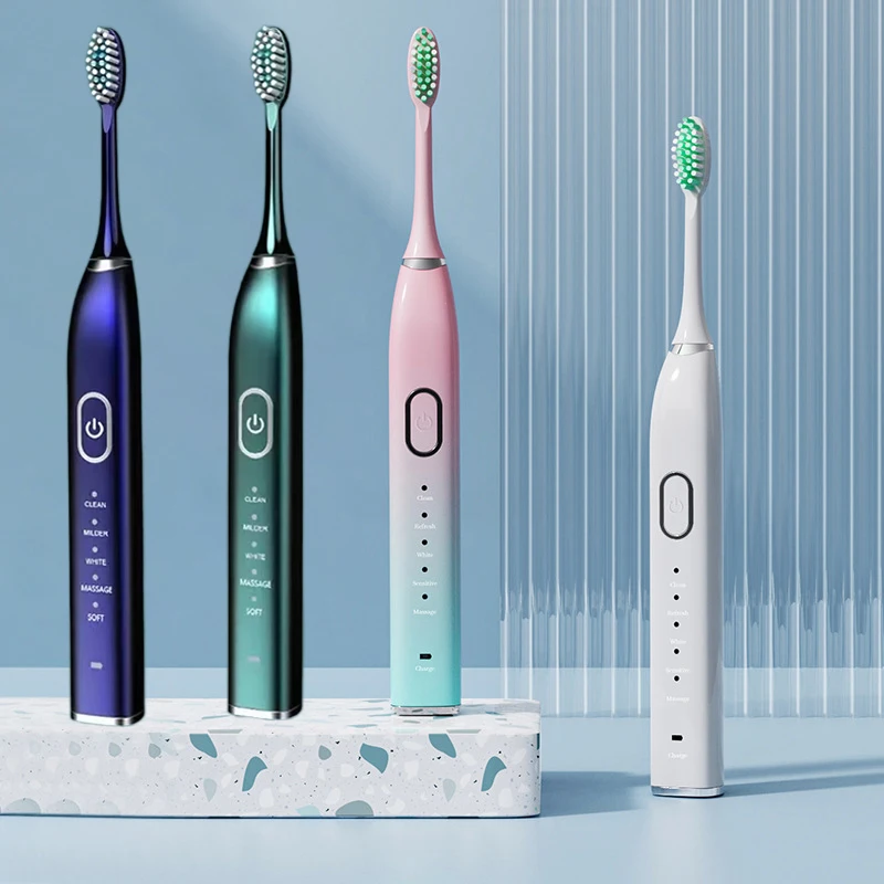 2023 New Sonic Electric Toothbrush USB Rechargeable Metal Teeth Brush IPX7 Waterproof For Adults Teeth Whitening Cleaning Brush - Image 6