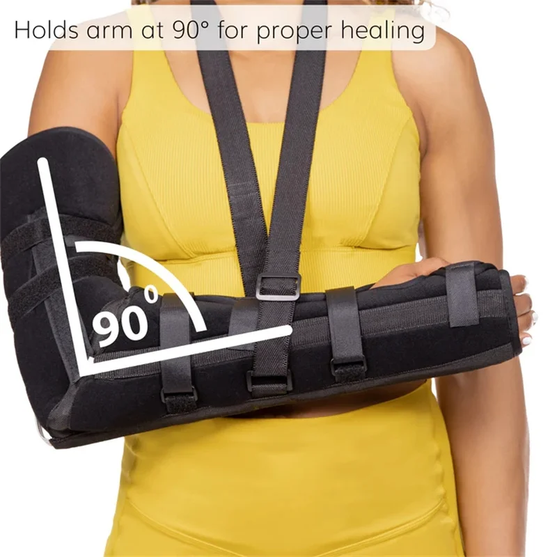 Adjustable Elbow Joint Support Strap for Arm Wrist Brace Long Splint Fixer Forearm Support Brace Training Protective Gear