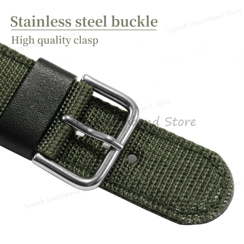 18mm Canvas Watchband for Casio for AE1200WH 1300 AQ-S810W SGW-300H 400 500 AEQ-110W Nylon Watch Strap Replacement