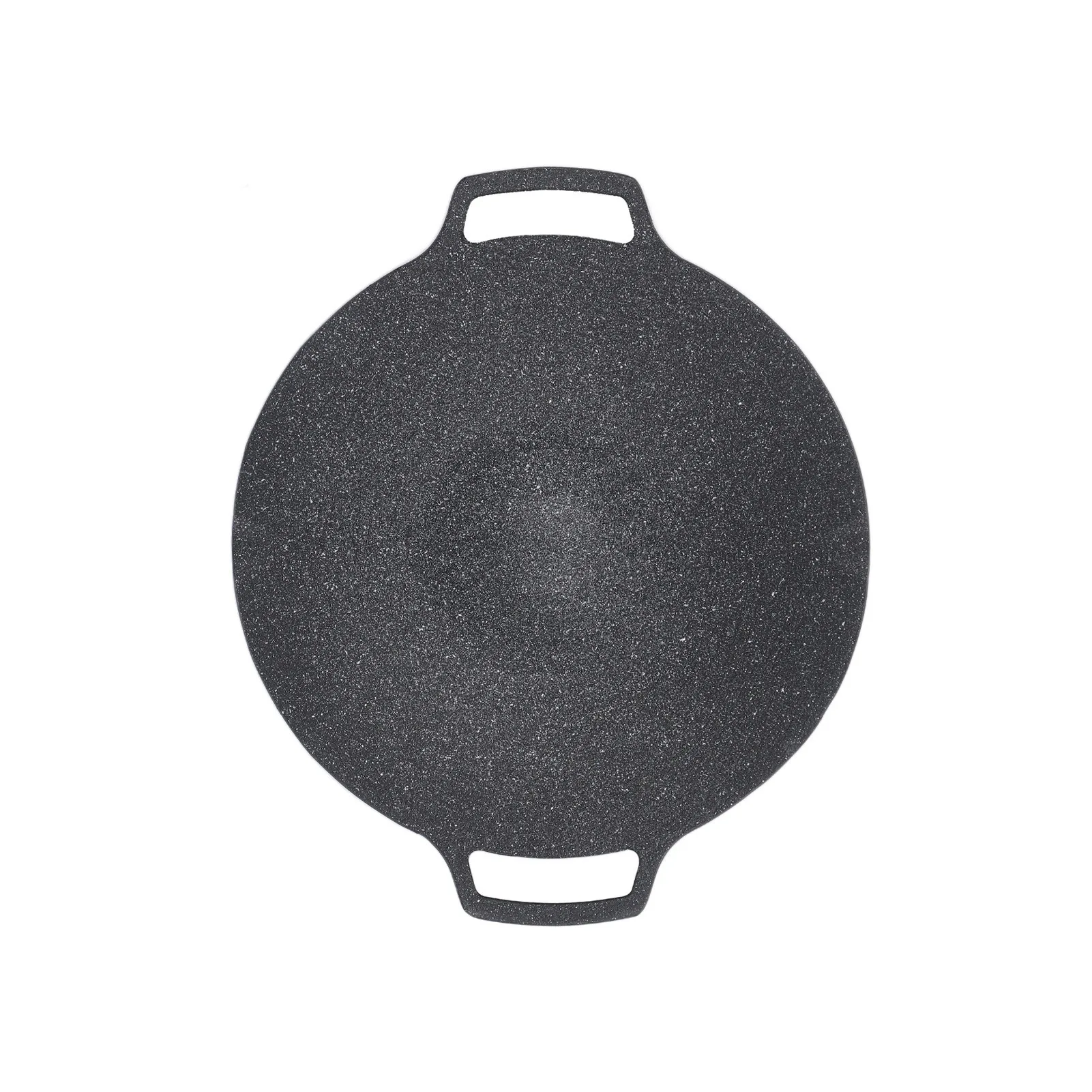 Ronde braadpan Ronde bakplaat Anti-aanbaklaag Aluminiumlegering Ronde grillpan met dubbele handgreep voor picknick BBQ Ronde bakplaat