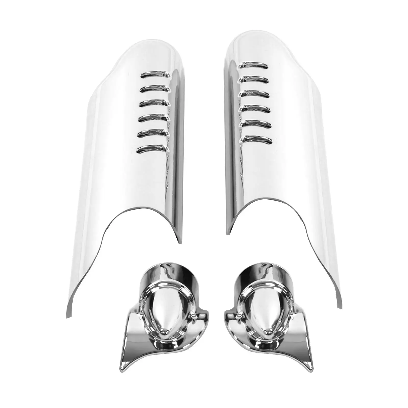 Lightweight Chrome Lower Leg Deflectors Front Fork Guards for Motorcycles