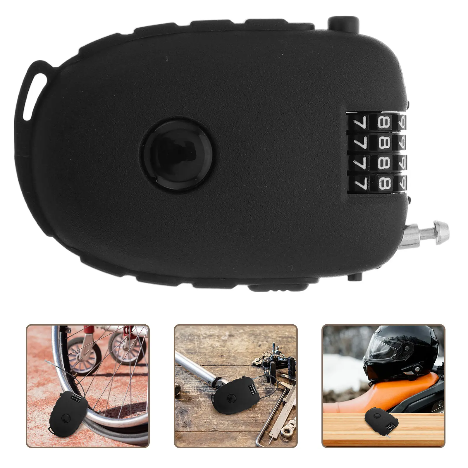2 pcs Motorcycle Lock Anti Theft Security Bike Anti-theft Password Halloween Christmas New Year Cable Lock Luggage Lightweight