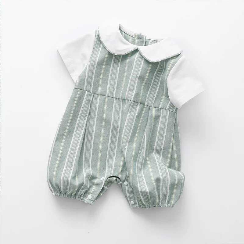 2024 Clibeso Summer New In Infant Baby Boys Short Sleeve Rompers Outwears Kids Cotton Clothing One-Pieces Newborn Cute Bodysuits