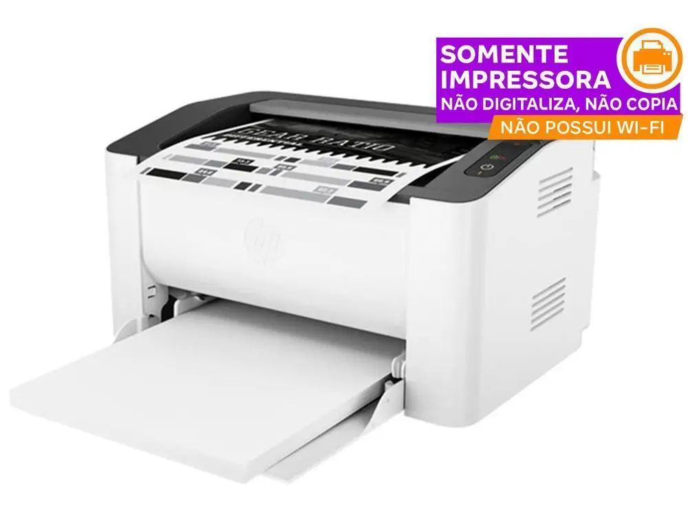 HP Laser 107A Black and White Printer-110V