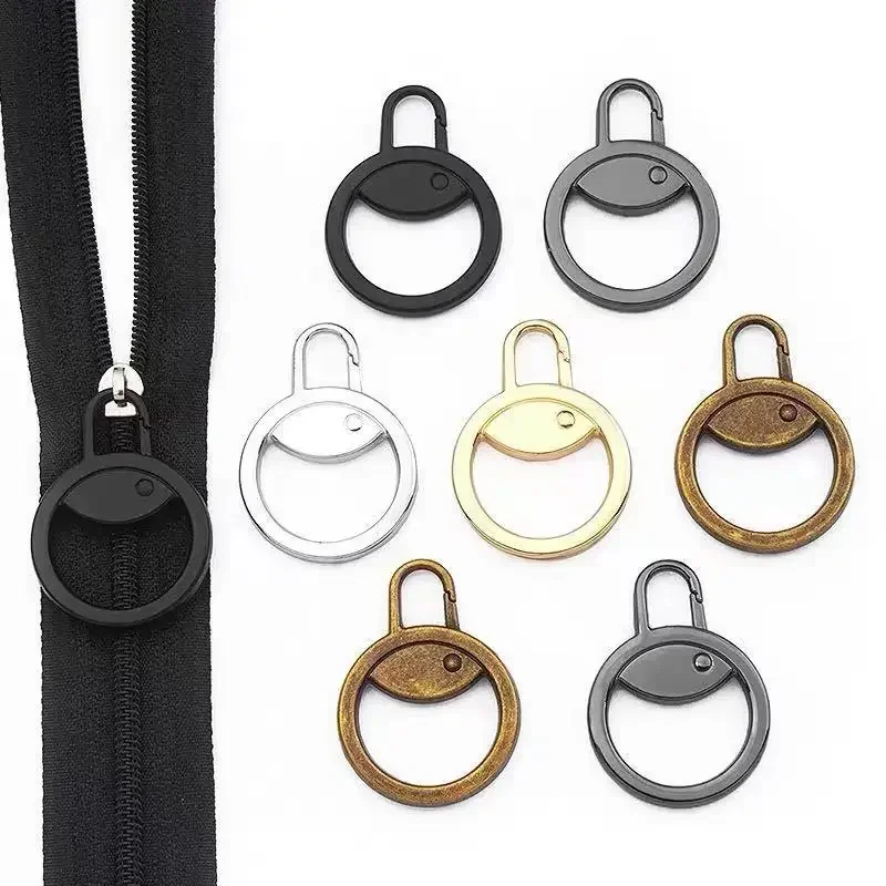 Detachable Zippers Puller Universal Replacement Metal Zipper Head Repair Kits Luggage Purses Handbags Clothes Zipper Slider