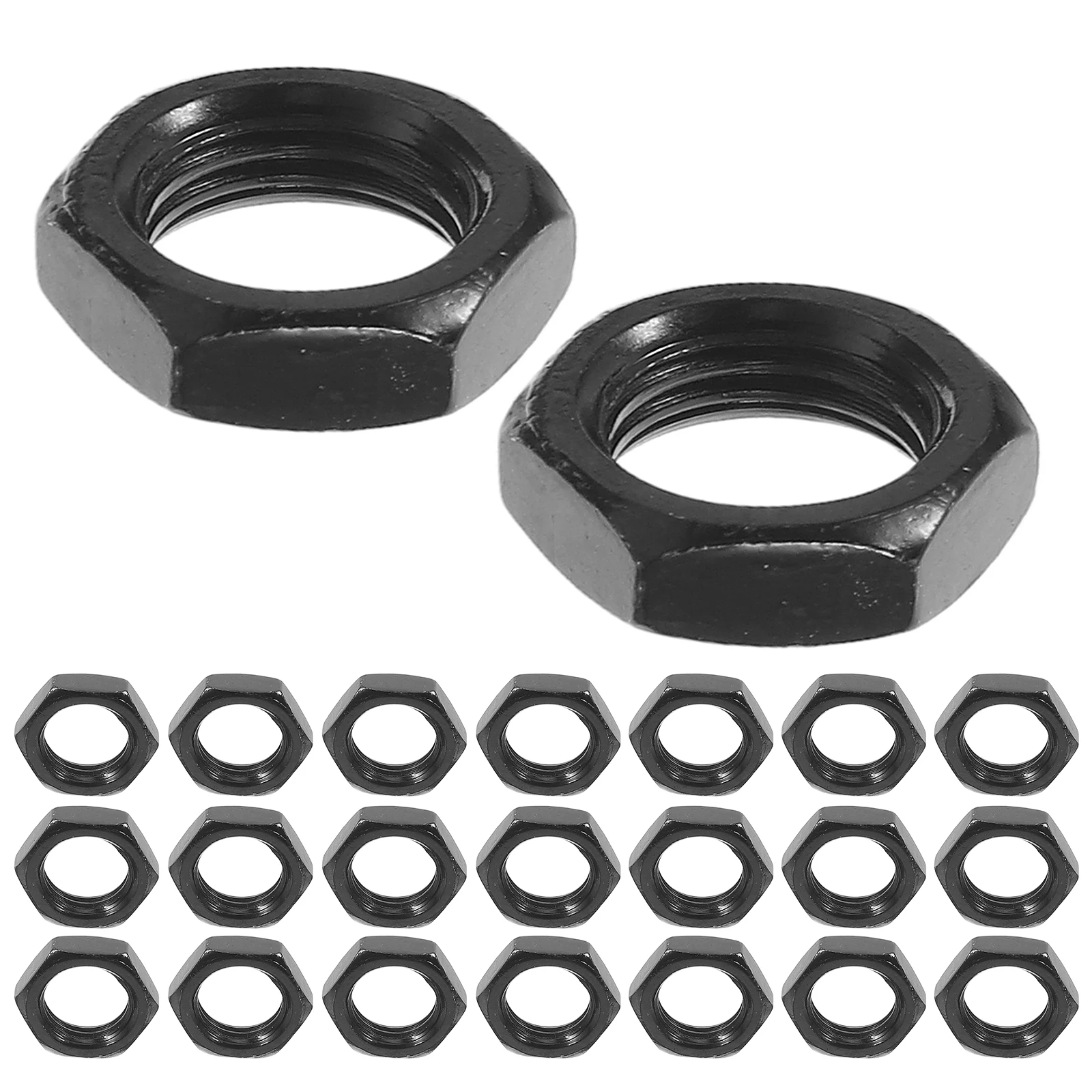 

50Pcs Iron Locknuts for Lamp Cover Rings Retainer Nuts for Light Fixtures Socket Replacement DIY Repair Hardware