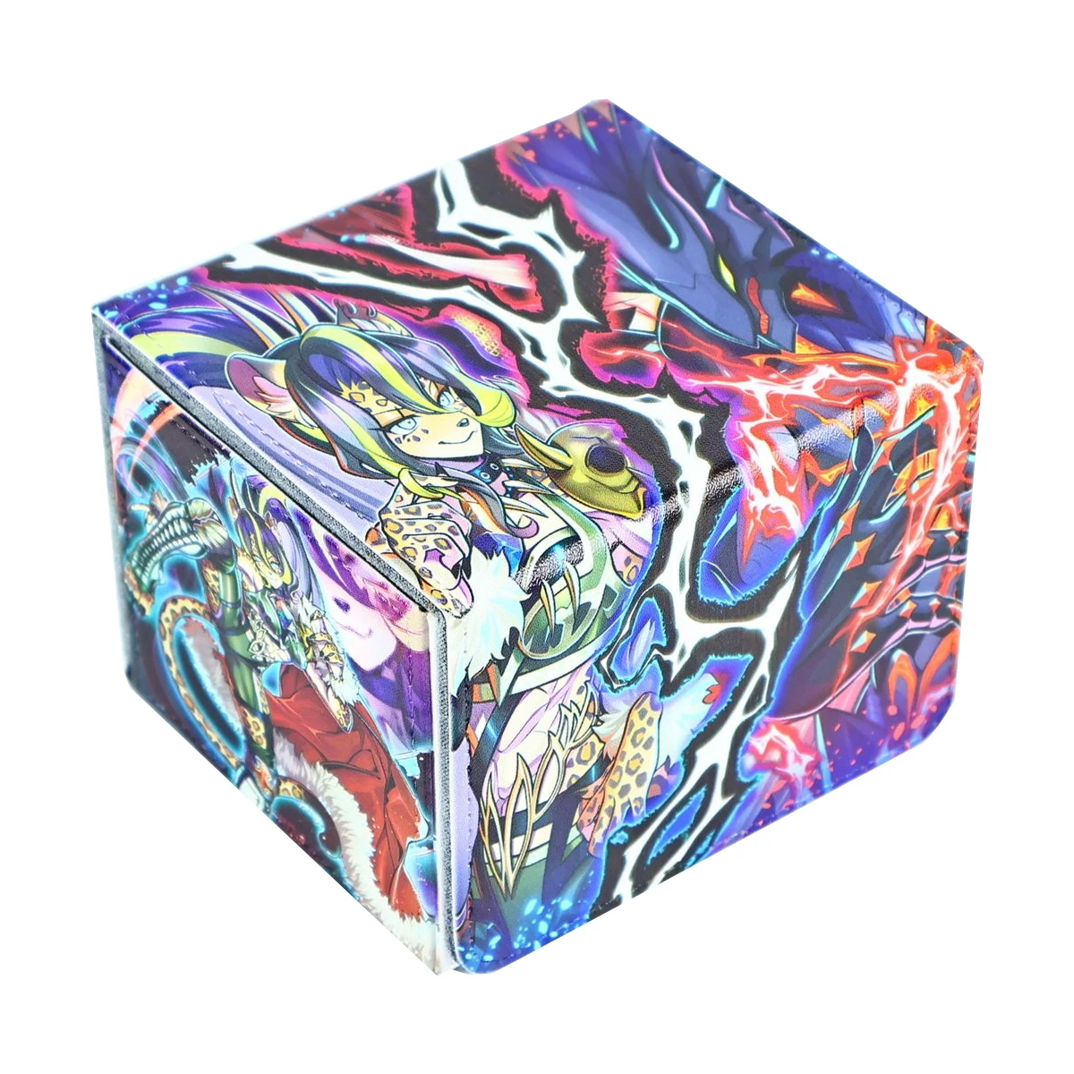 

Diy Yu-Gi-Oh! Vanquish Soul Pantera Card Storage Box Ygo Vanquish Soul Razen High-End Leather Magnetic Card Box Gift Toys
