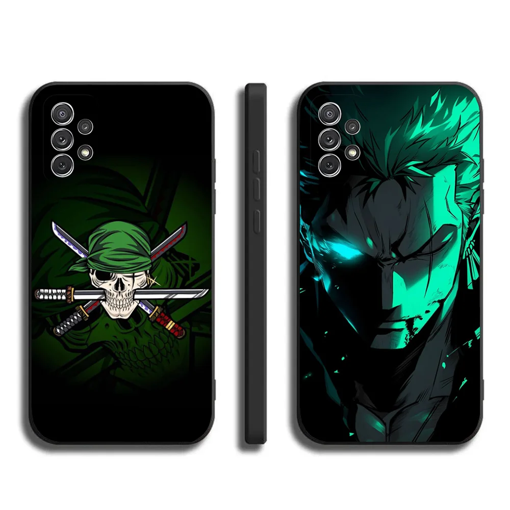 Z-ZoroS O-One P-PieceS R-RoronoaS Phone Case For Samsung Galaxy A20,A21s,A22,A31,A32,A52,A53,A72,73,A80,A91Soft Black Cover