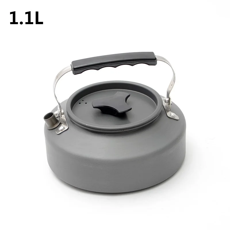 1.1/1.6L Outdoor Kettle Aluminum Alloy Pot Travel Pan Teapot Coffee Tableware Cookware for Hiking Camping Cookware Accessories