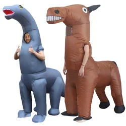Horse Inflatable Costume Funny Animal Character Cosplay Costume Halloween Carnival Birthday Party Festival Stage Mascot Props