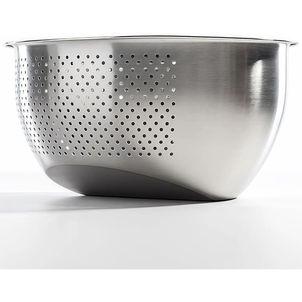 

Rice Washer Strainer Bowl, Stainless Steel Quinoa Washing Bowl With Side Drainers Colander for Cleaning Rinsing Fruits, Vegetabl