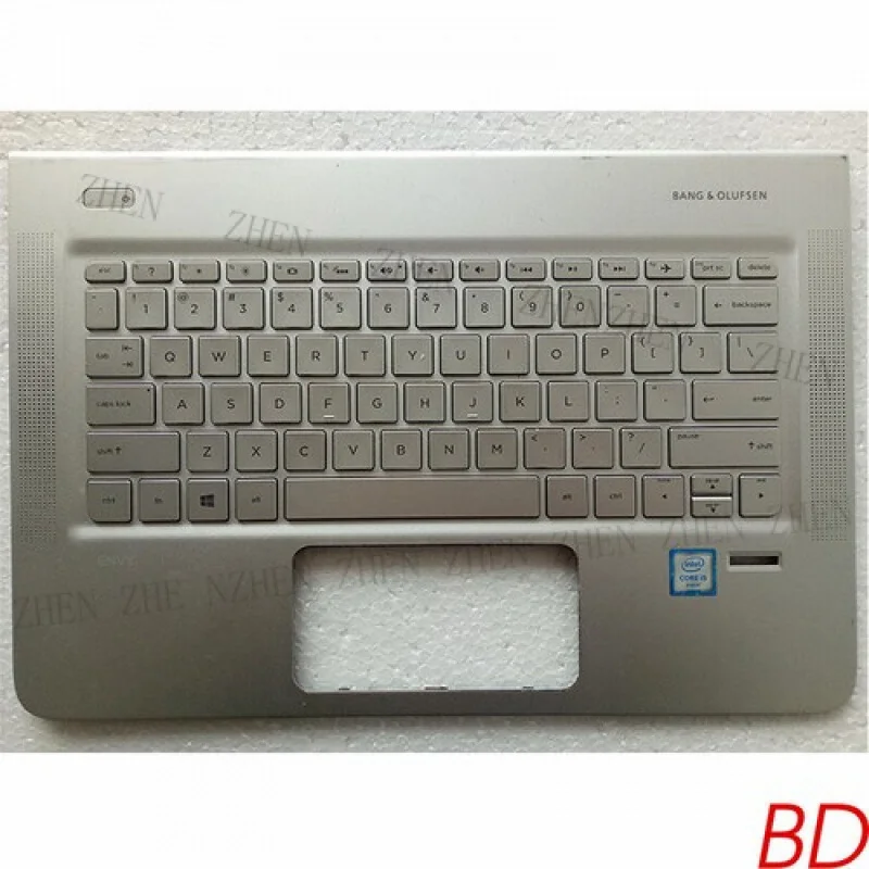 

Y For HP ENVY 13-D 13-AE Palmrest With Backlit Keyboard Shell Silver 829305-001