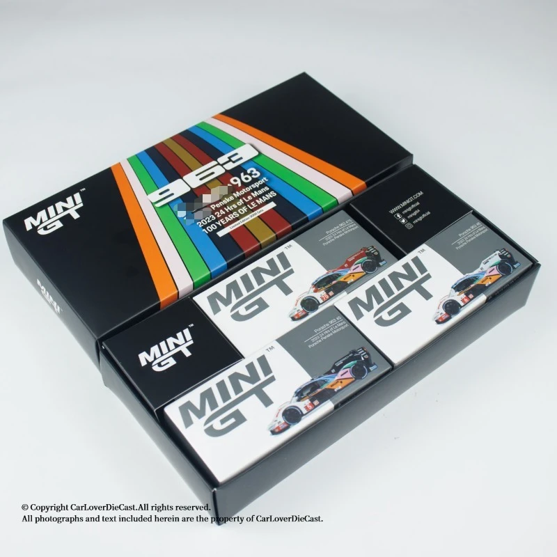 MINIGT 1/64 963 Penske Motorsport 24H Le Mans in Stock Alloy Motor Vehicle Toy Die-casting Metal Model Collection Gifts