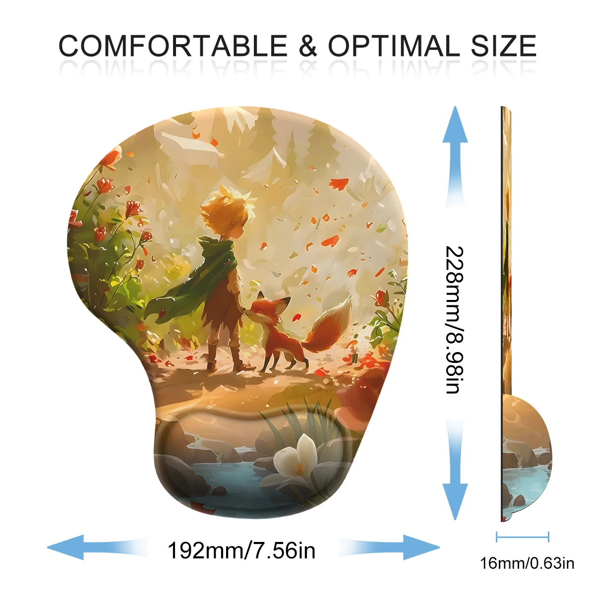 1pc The Little Prince and the Fox Mouse Pad Ergonomic Soft Anti-Slip Wrist Rest Support Mat Computer Mouse Pad For Office PC