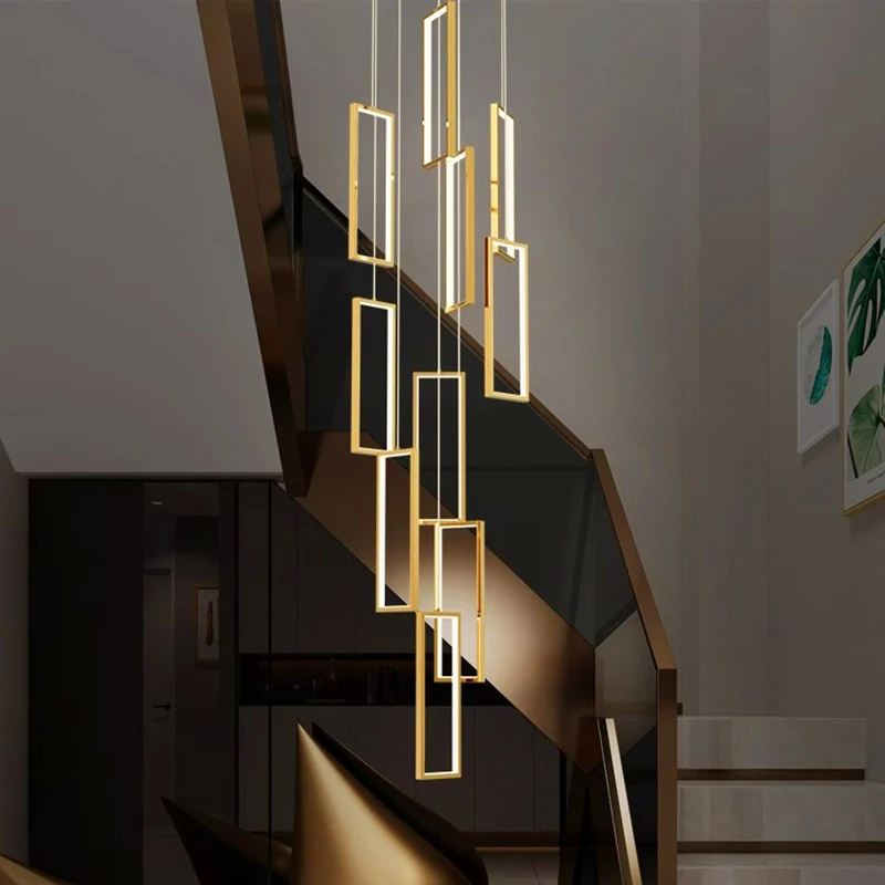 Imagem -05 - Nordic Pendant Lights For Home Decoration Stair Chandelier Sala de Estar e Jantar Luz de Teto Iluminação Interna