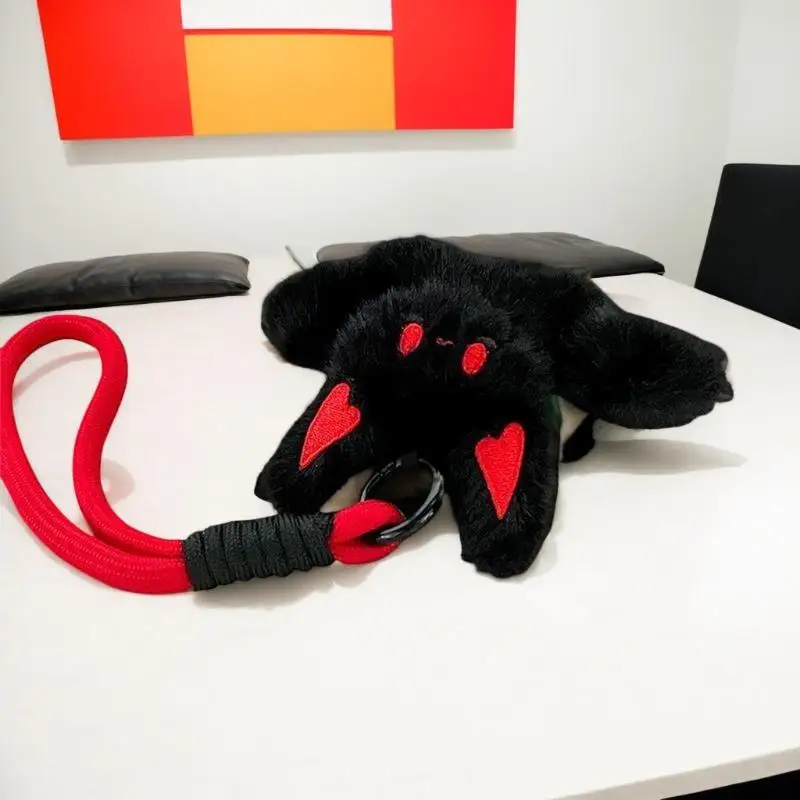 Dainty Bat Plush Toy Keychain for Halloween; Little Devil Lanyard Bag Pendant Backpack Hanging Birthday Gift for Girls