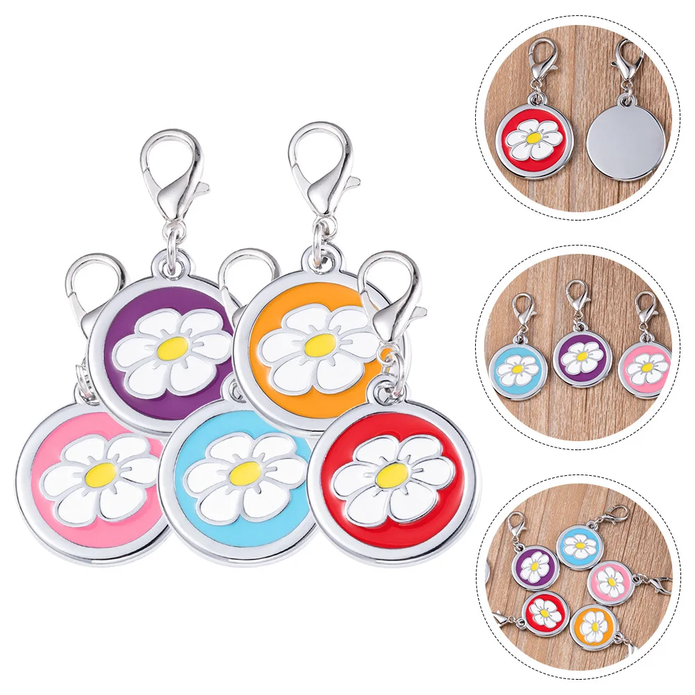 

5Pcs Pet Id Tags Strong Zinc Alloy Dog Name Tags for Collar Engraved Anti-Lost Pet Identity Decorative Accessories