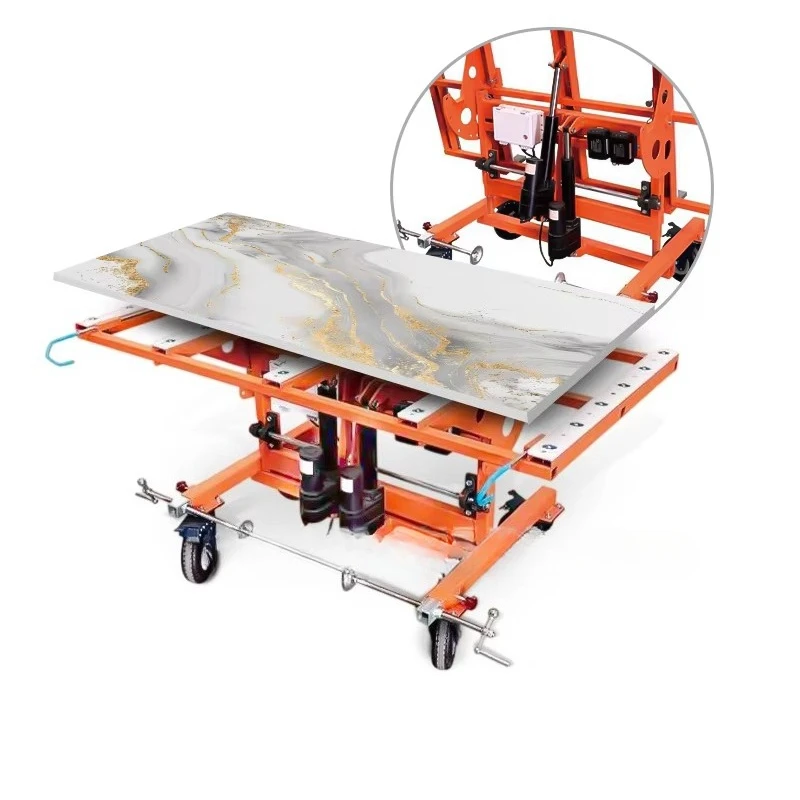 

Electric steel kitchen countertop installation trolley trolley four wheels customizable stone T