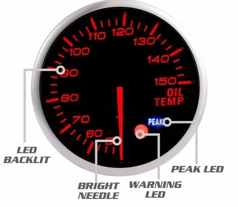 Car Modification Instruments, Racing Car Water Temperature, RPM Turbo Pressure, Air-fuel Ratio Meter