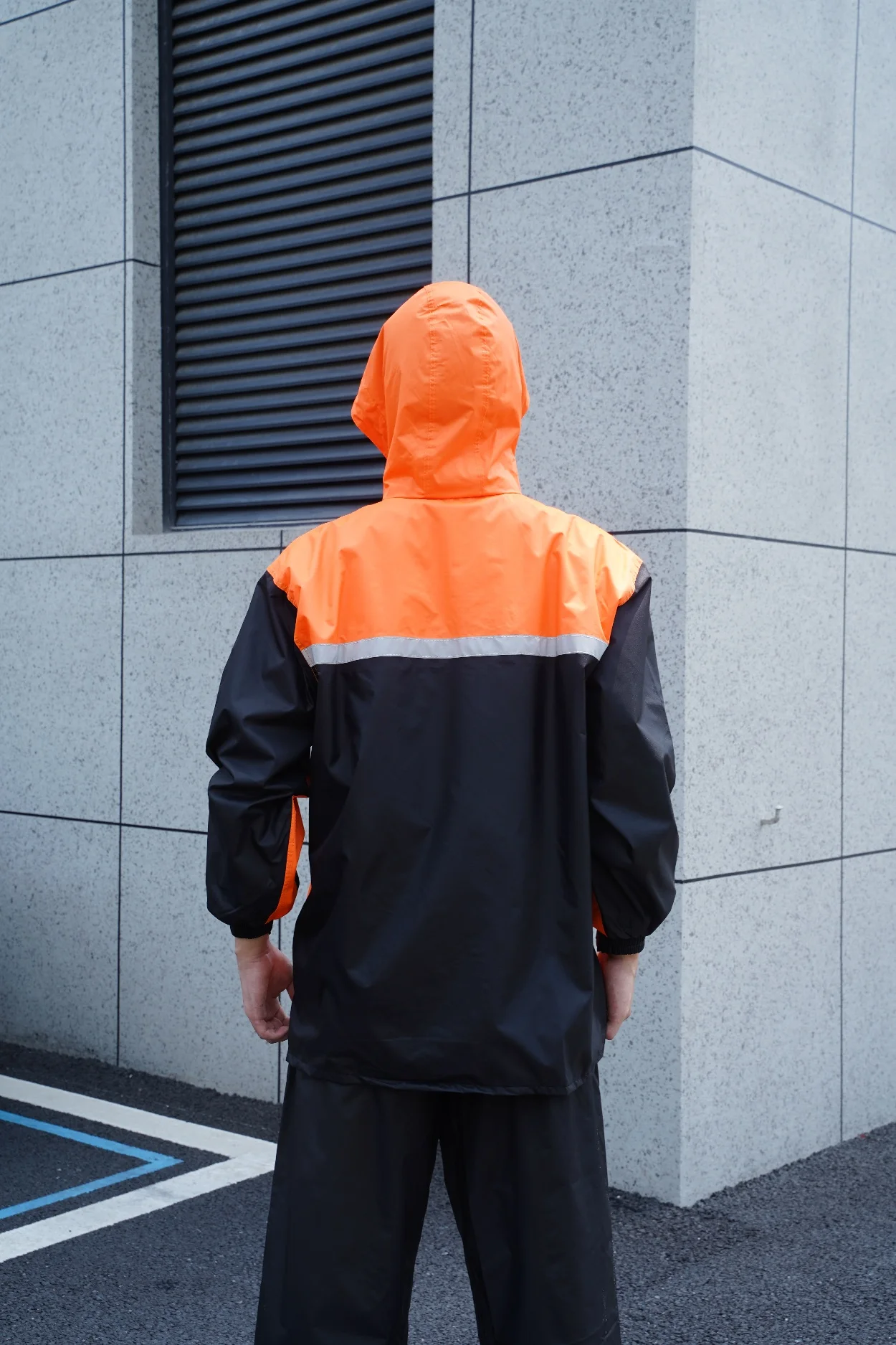 Fashion Thickened Split Rainwear Color Matching Sports Rainsuit Men\'s Waterproof Riding Motorcycle Raincoat
