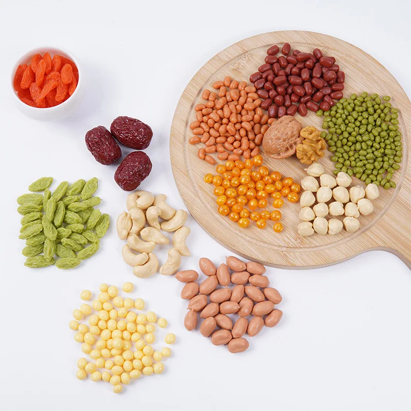 

100g Artificial Grains Nuts Props Cashews Peanuts Coarse Grain Soybeans Corn Kernels Rice Models Fake Food Simulated Decoation