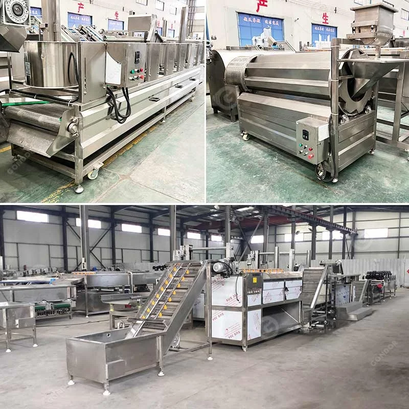 Volle Pommes Frites machen gefrorene automatische Halbverarbeitungsanlage, gebrauchte Produktionslinie für Kartoffelchipmaschinen