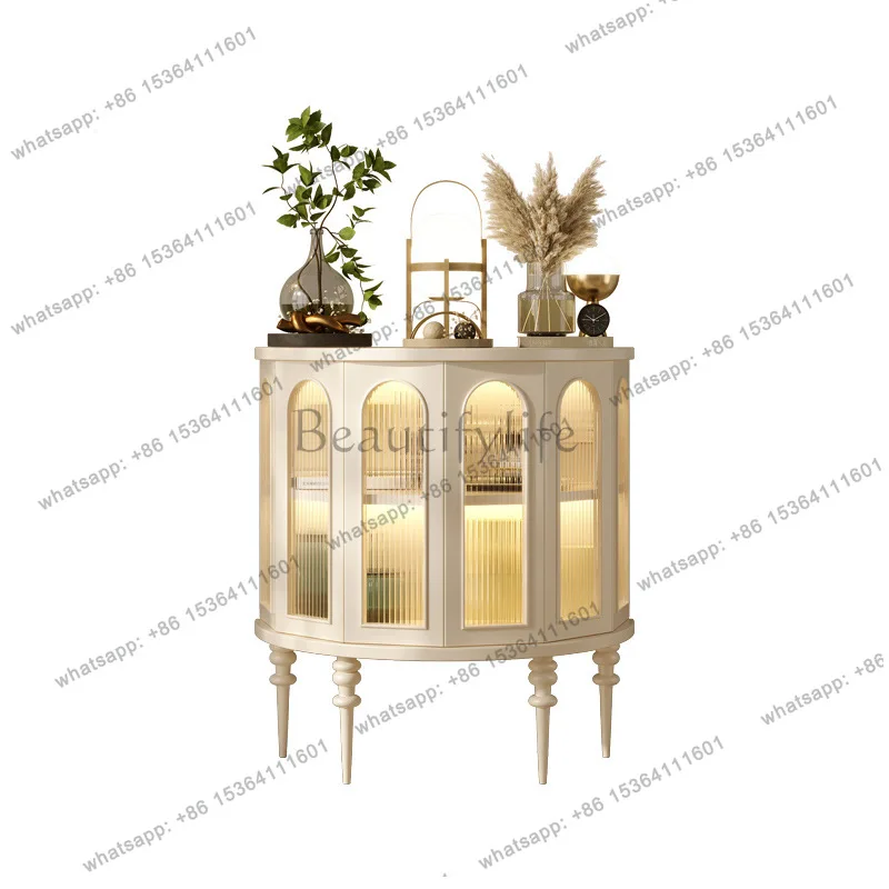 

French cream style entrance cabinet, entrance hall cabinet, living room against the wall