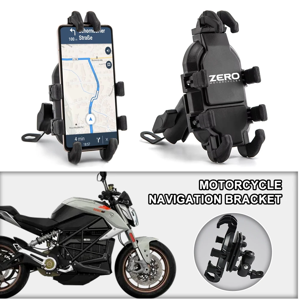 

Motorcycle Phone Mount Anti-Shake 360° Rotation Handlebar Holder For ZERO SR/S SR/F SR S FXE DSR/X DSR DS FX SR/F VSETT Kugoo