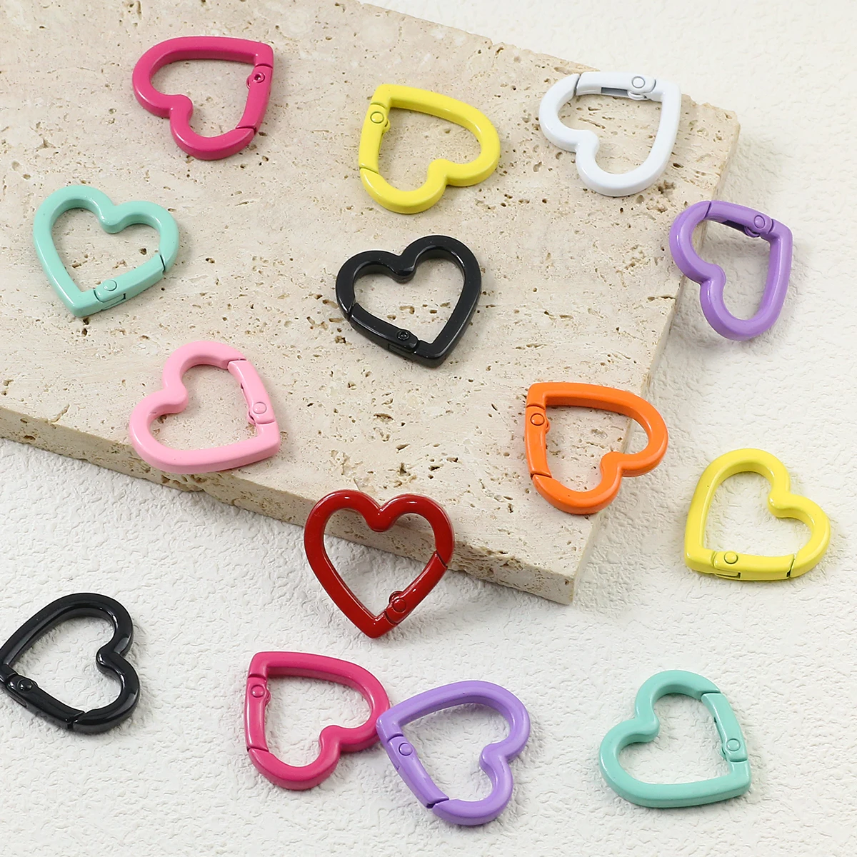 2~10pcs Zinc Alloy Heart Lobster Clasps Snap Hooks Key Chain Dolls/Label Connector Zinc Alloy For Jewelry Making DIY Accessories