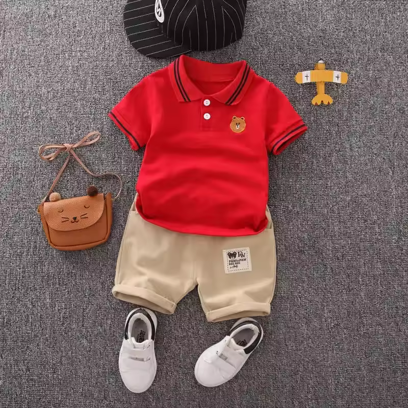 Children Clothing mother Kids Clothes Children's Sets Boys T-shirt Shorts Summer Cotton Short sleeve fashion Suit2PCS - Image 7