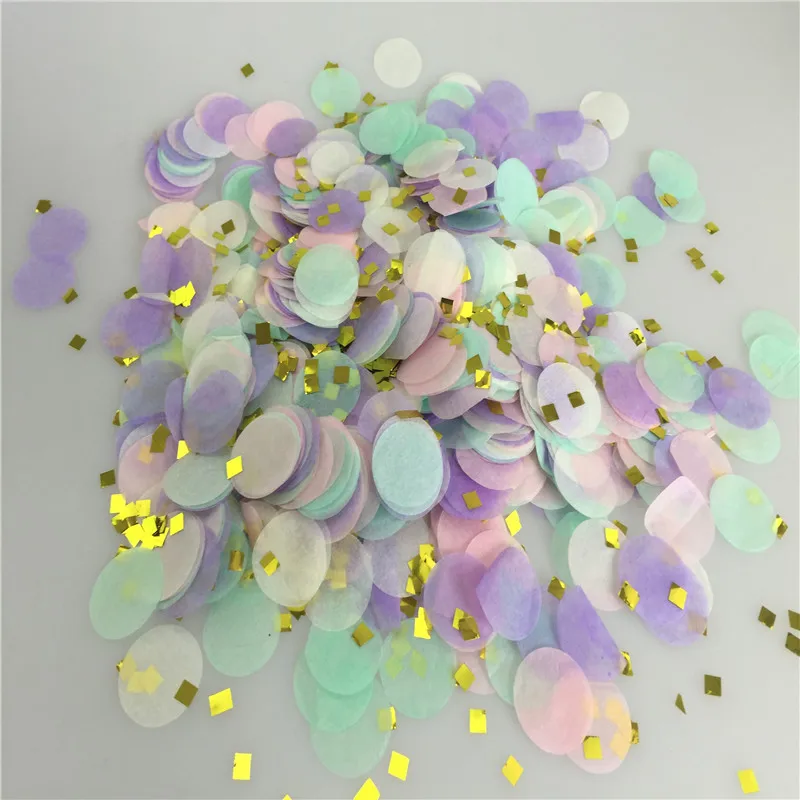 

2.5cm 50g/bag Unicorn Pastel Gold Foil Tissue Paper Confetti Wedding Party Table Decorations