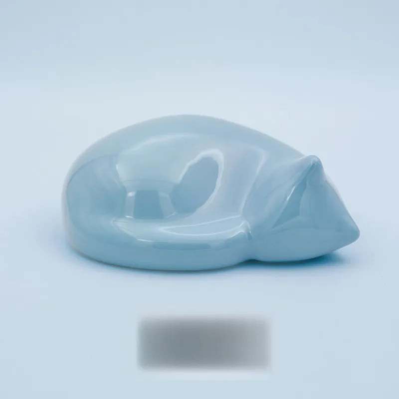 

Pet Cat Urn Jar Original Design Ceramic Cremation Funeral Cemetery Anle