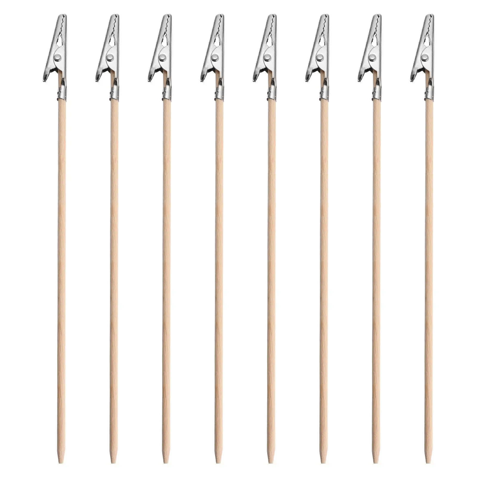

100pcs Bamboo Skewer Alligator Clips Clamps Model Tools DIY Accessories For Wood Painting Hold Small