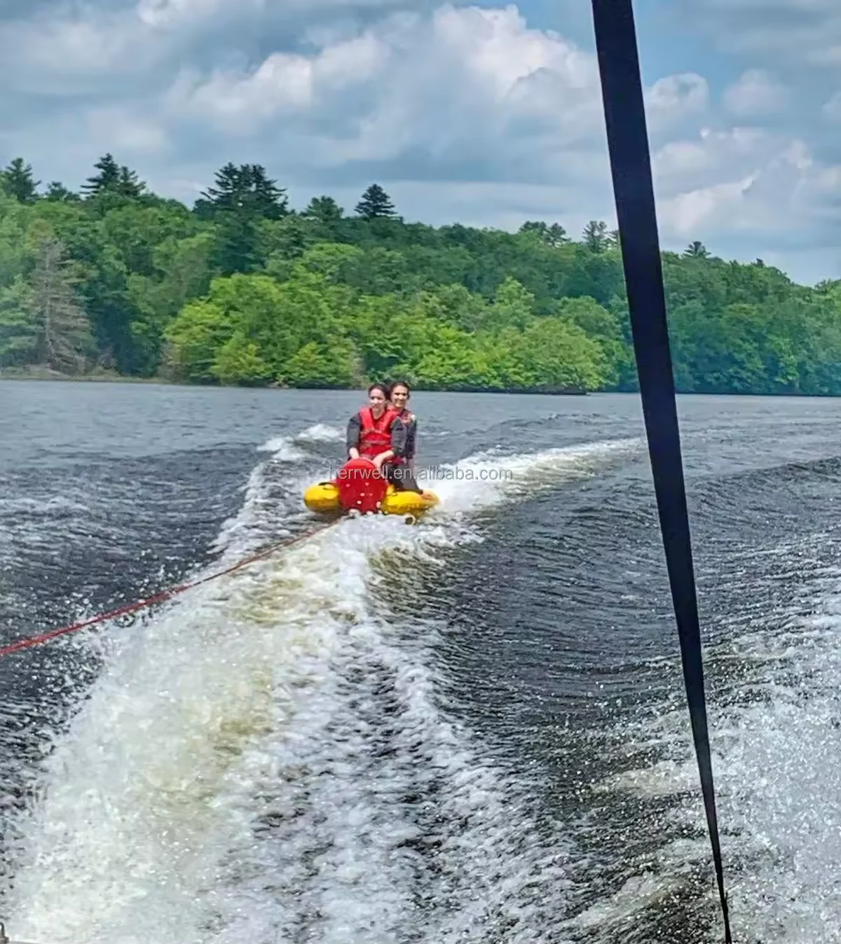 Коммерческие водные виды спорта Jumbo Water Banana Boat Hot Dog Tube Банановая надувная лодка