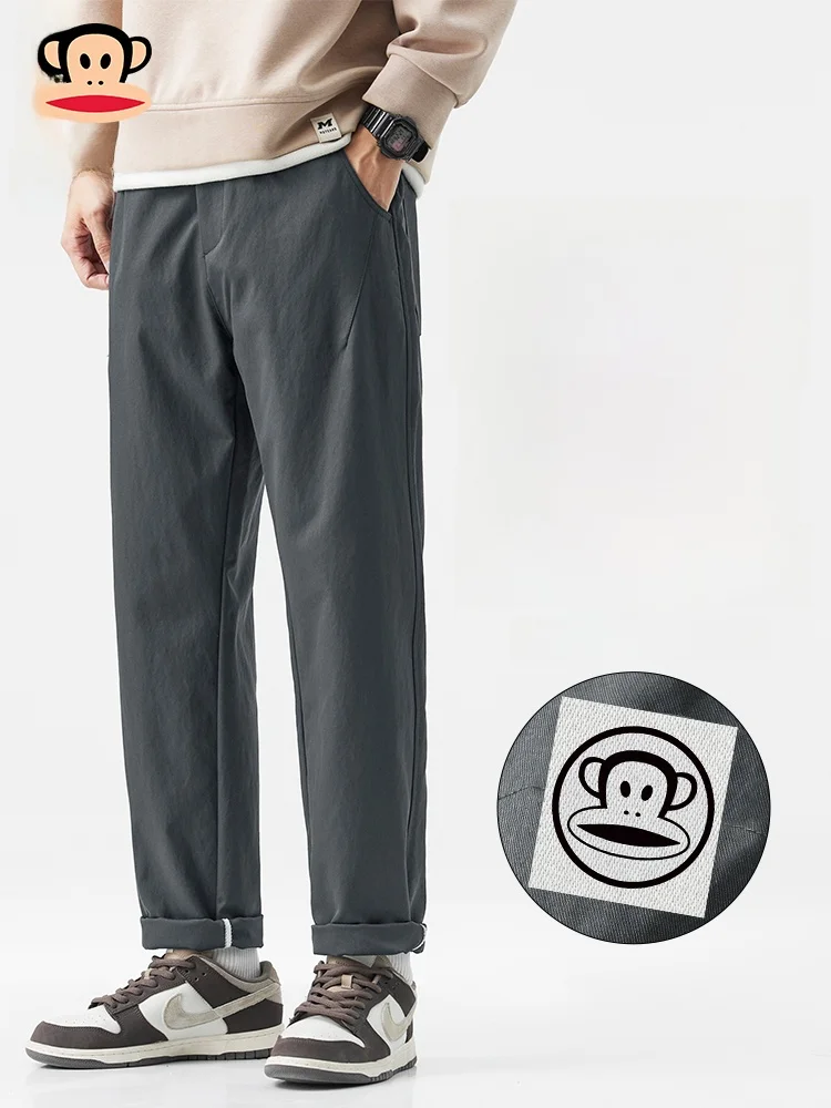 

Мужские свободные брюки PaulFrank прямого кроя, осенняя новинка, модные брендовые удобные длинные брюки для повседневной носки, молодежные.