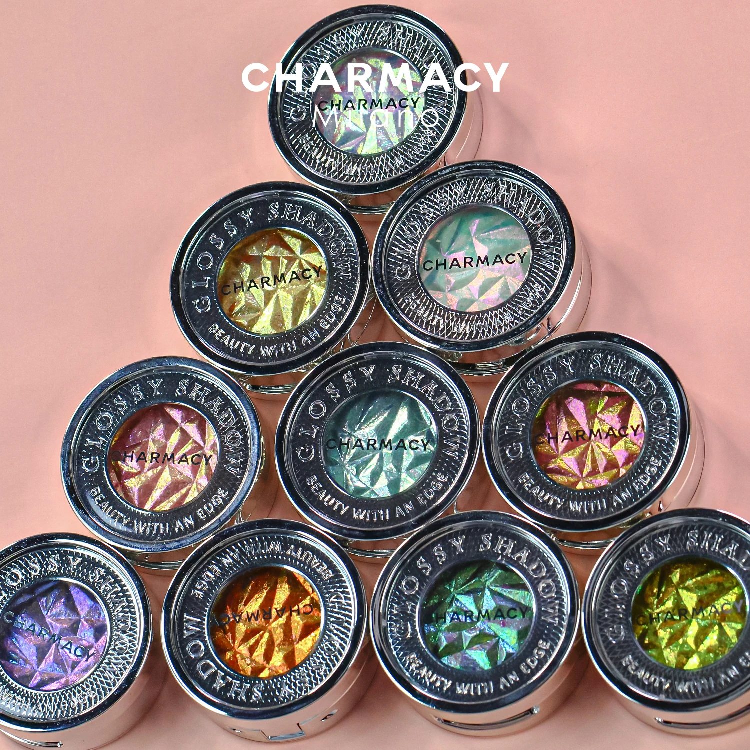 CHARMACY-Long Lasting Single Eye Shadow, Glitter Eye Makeup, Glitter, WWaterproof, Single Duo, fácil de usar, novo, 10