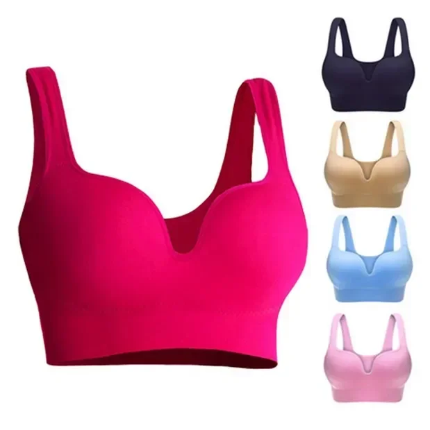 Bras for Women Underwear Bra Without Underwire Bones Seamless Push Up Bra Tops Bralette Brassiere Wireless Sports Vest Gym Bra