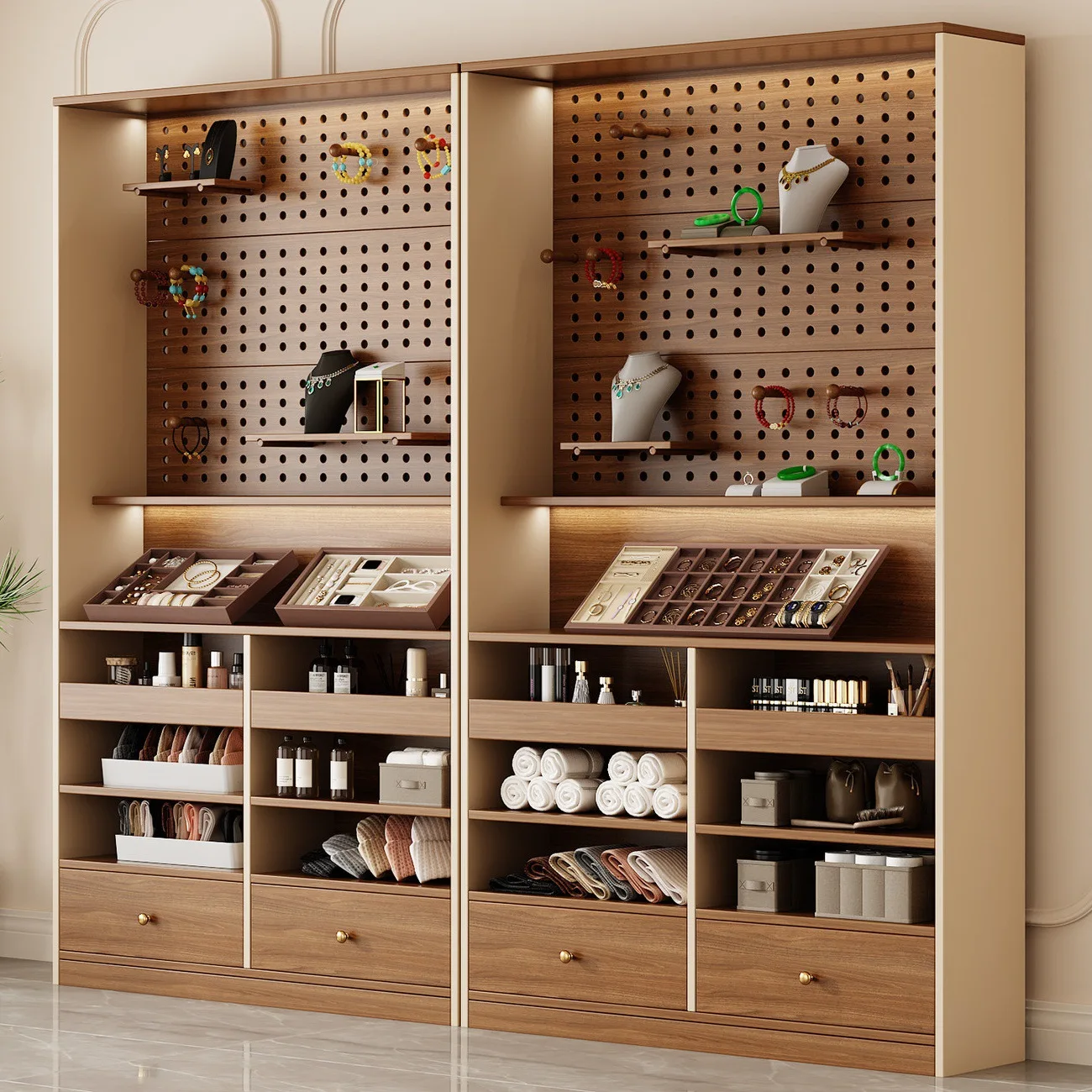 Hole board display cabinet sample product display cabinet multi-layer merchandise jewelry pet store stationery pendant shelf