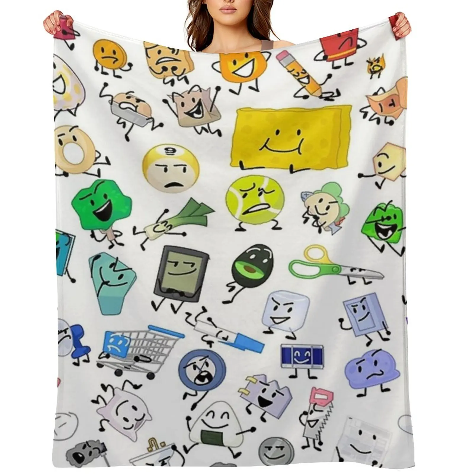 

BFB and TPOT Full Cast Throw Blanket cosplay anime Retros Furry Flannel Blankets