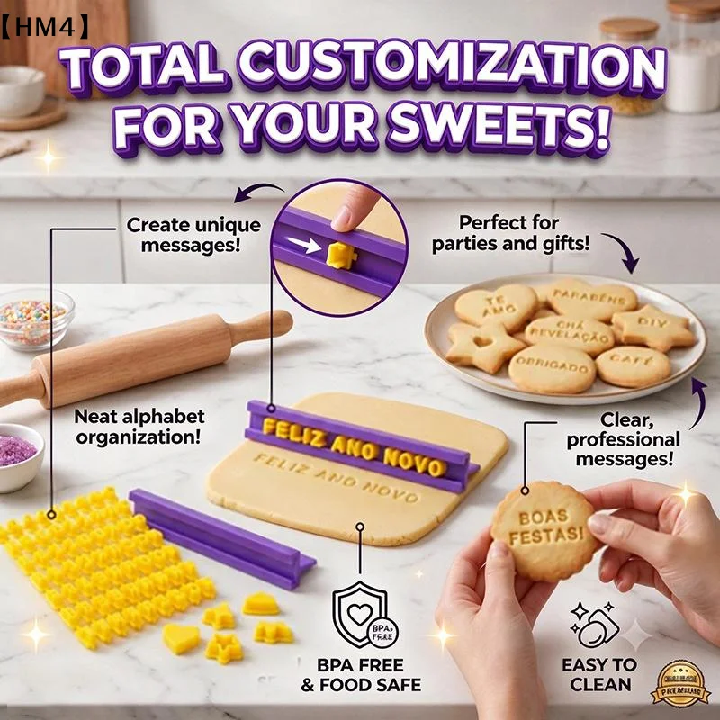 Lettering Stamp Kit For Pastry With Stand DIY Cake Cookie Personalization Confectioner's Stamp Mini Number Letter Pattern〔HM4〕