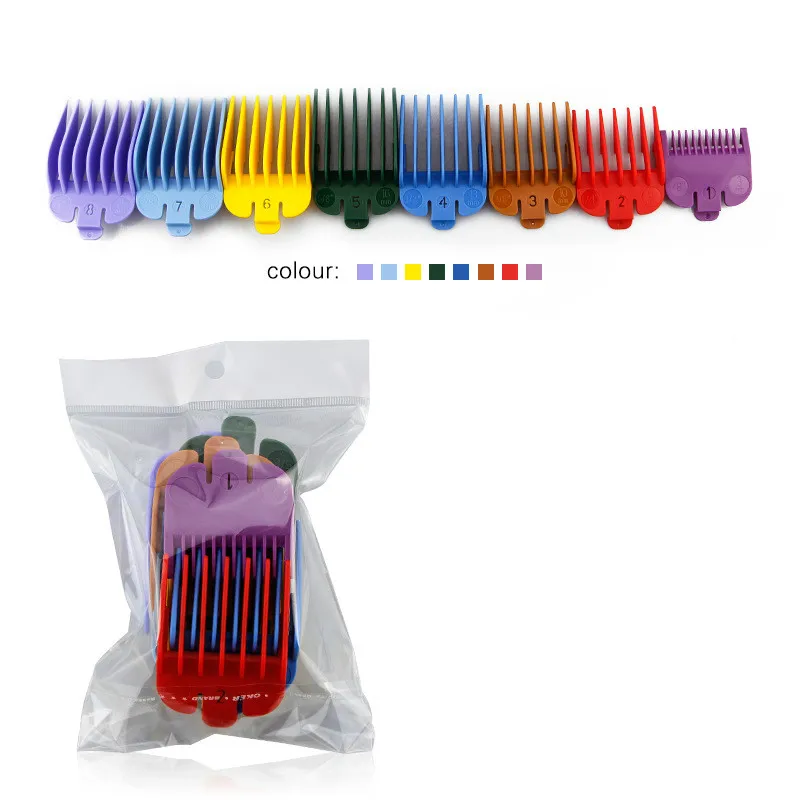 Universal Electric Hair Cutter Set, Limit Comb, Positioning Comb, Hair Clipper Accessory, Barber Replacement Clip, 8 Pcs