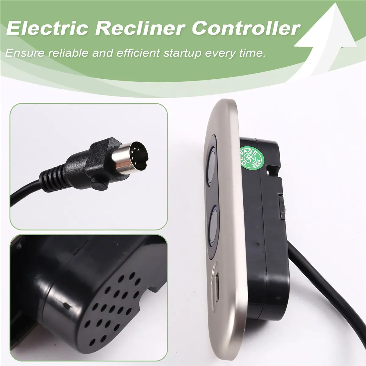 كرسي كهربائي التبديل تحكم مقبس USB شحن 2 زر أريكة كهربائية تحكم كرسي عن بعد